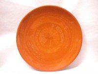 Plato para uso alimentario , Rojo liso