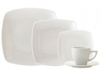 Vajilla cuadrada 30 piezas porcelana Vinci
