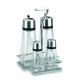 Vinagrera Hiperlux 4 piezas con soporte