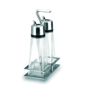 Vinagrera Hiperlux 2 piezas con soporte