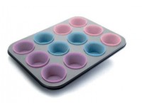 Molde muffin 12 cavidades + 12 cápsulas